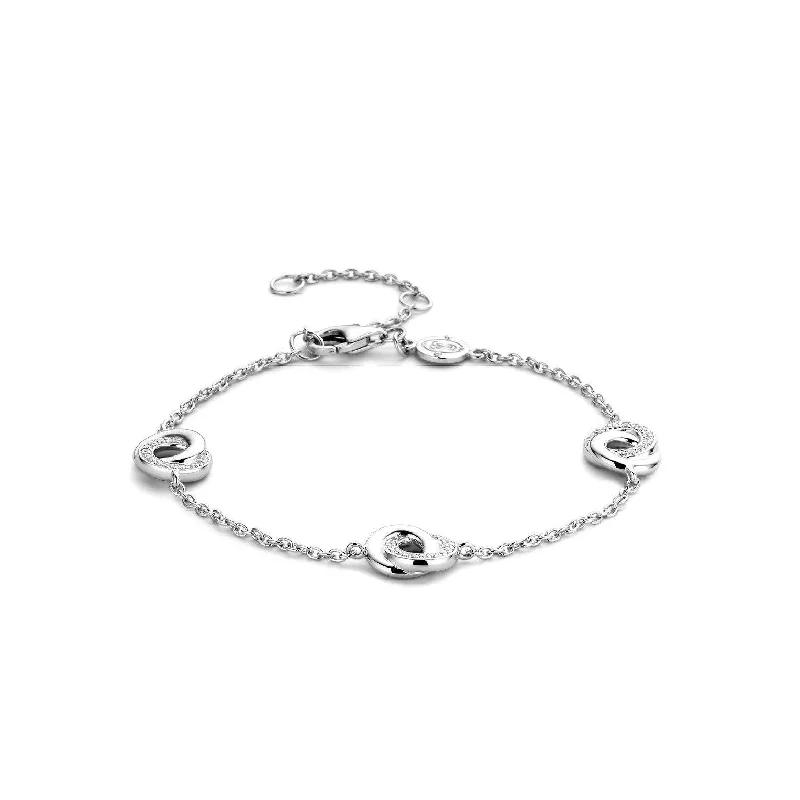 adjustable leather bracelet for gift with charm-Ti Sento Infinity Bracelet - Sterling Silver & 18ct Gold Vermeil