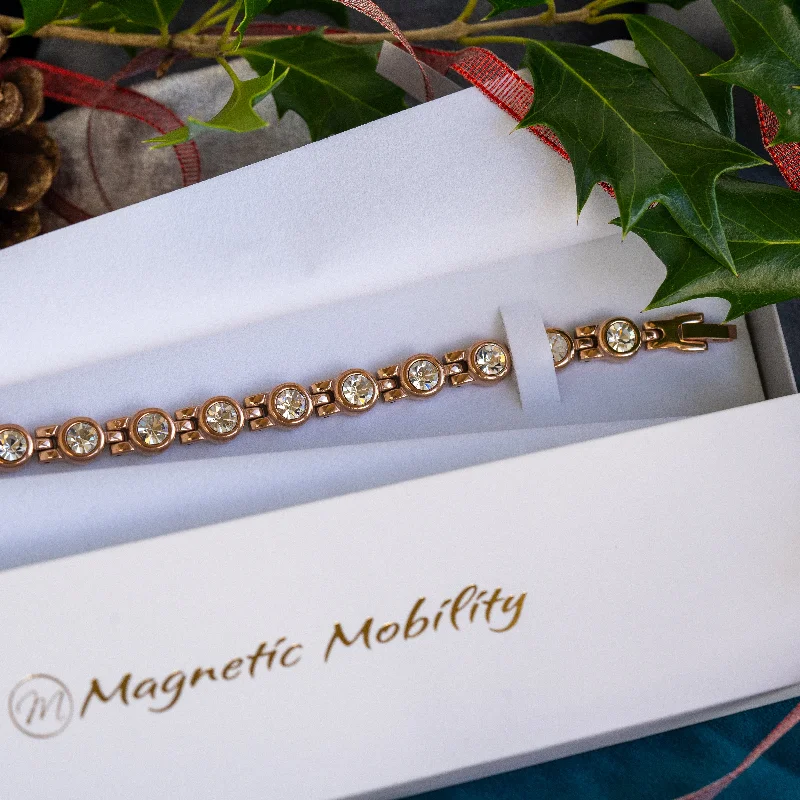 handmade silver bracelet with wire wrap design-Angelica’s Dawn 4in1 Magnetic Bracelet