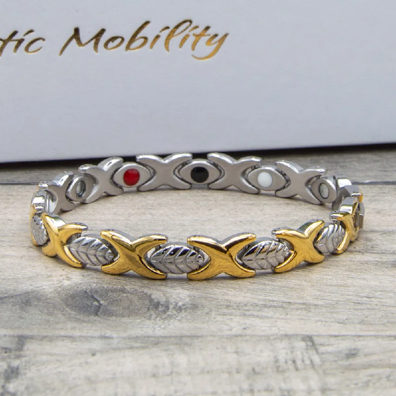 adjustable bracelet with initials for couples-Betony Moon 4in1 Magnetic Bracelet