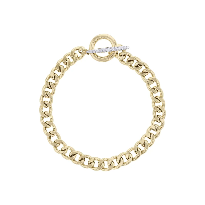 trendy silver bracelet with spiritual charm-Coco Cuban Link Diamond Bracelet