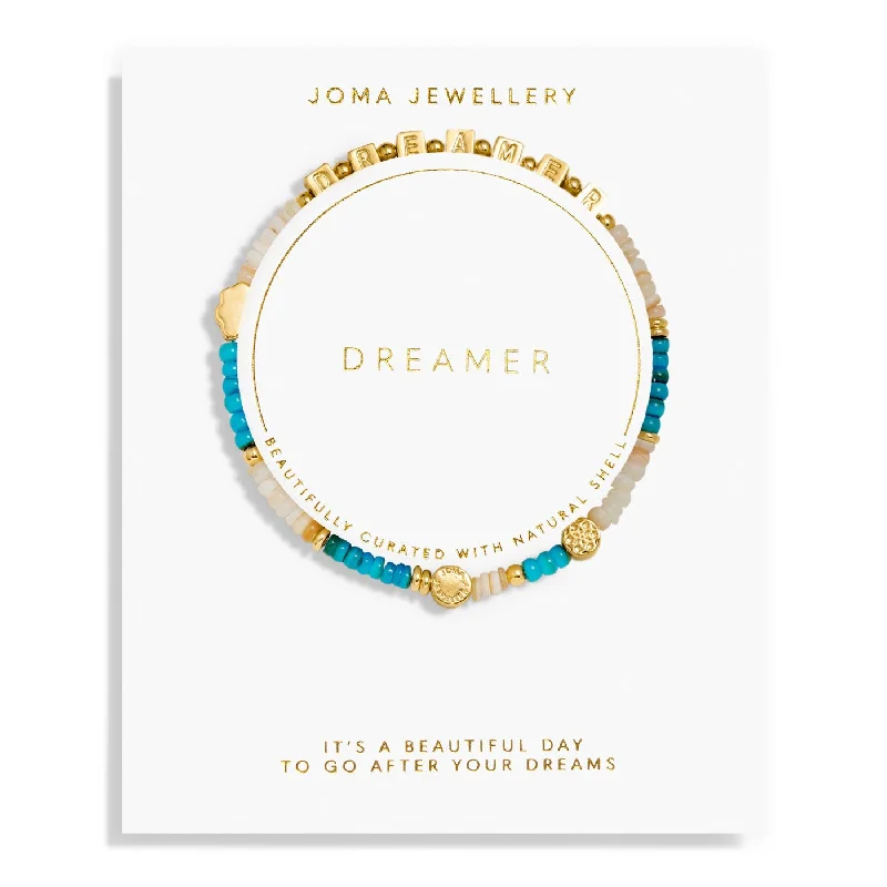 silver cuff bracelet with simple engraving-Happy Little Moments Dreamer Gold Plated Bracelet 7529