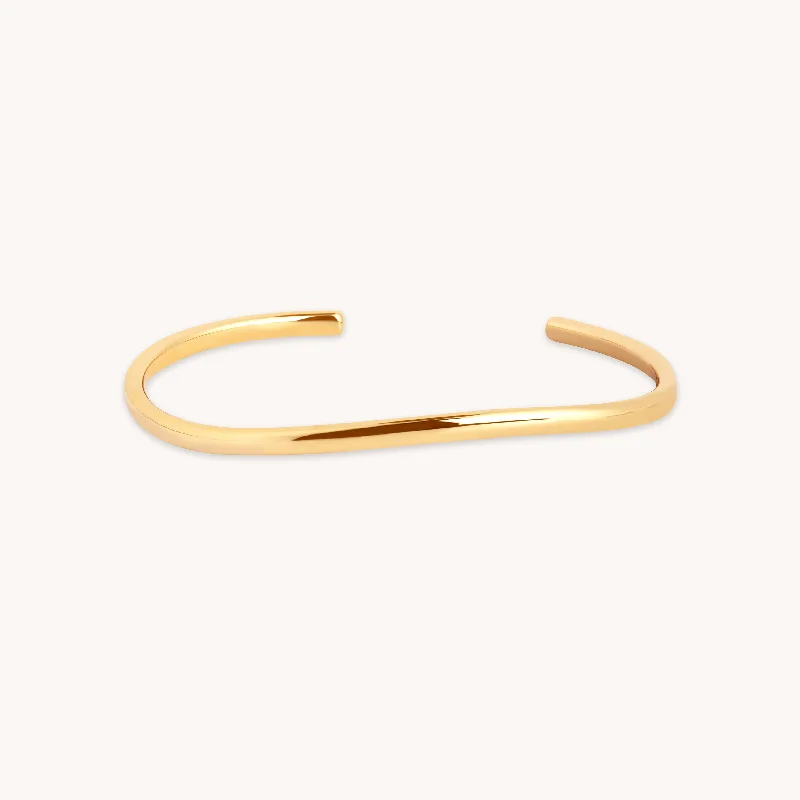 bracelet with heart-shaped charm for love-Infinite Cuff in Gold