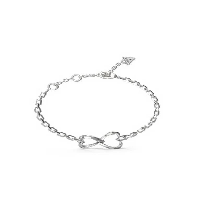 women’s adjustable bracelet with meaningful symbols-Ladies Mon Amour Two Hearts Bracelet UBB04618RHL