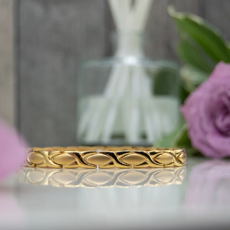 stackable bracelets with mixed metals-Laurel Sun 4in1 Magnetic Bracelet