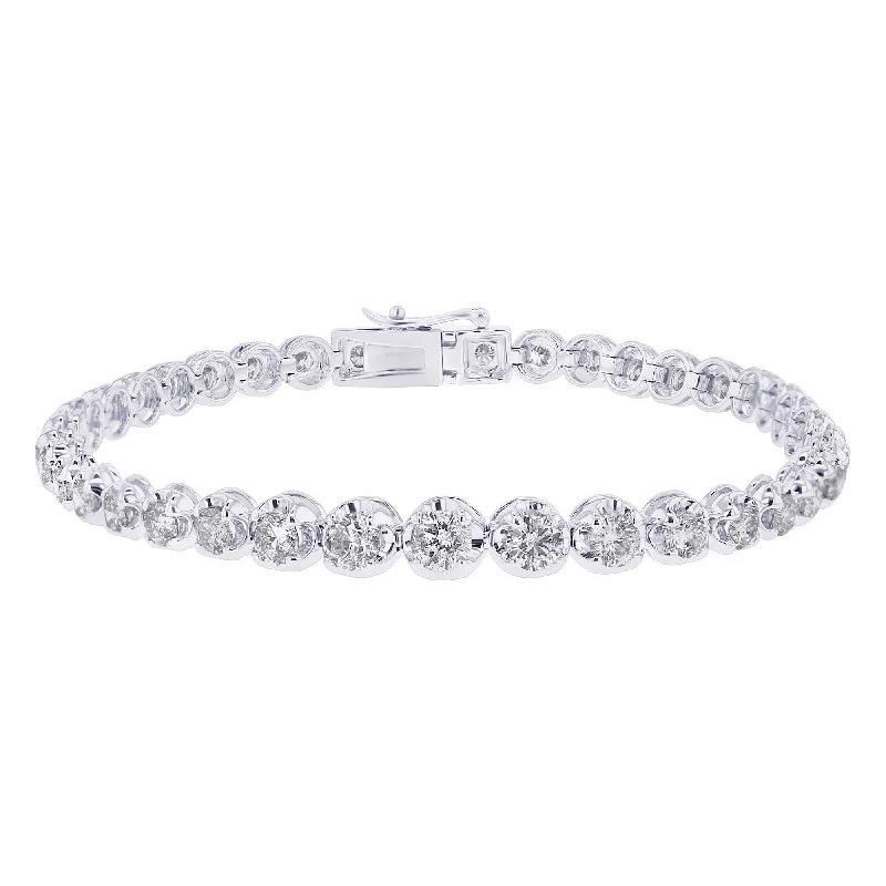 custom silver bracelet with meaningful gemstone-Miracle Diamond Tennis Bracelet 4ct