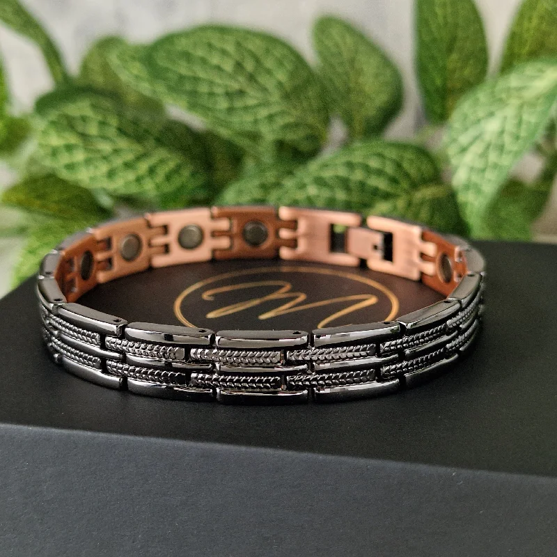 personalized silver bracelet for wedding anniversary gift-Nightshade Copper Bracelet