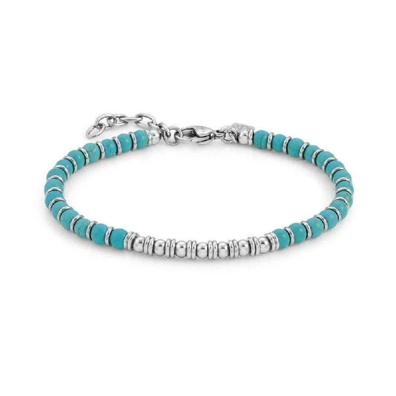 personalized silver bracelet for family reunion gift-Nomination Instinct Turquoise Bracelet