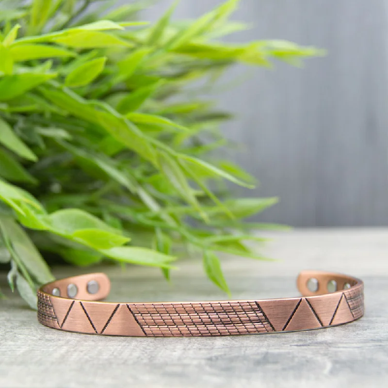 bracelet with custom gemstones for healing energy-Soloman Copper Bracelet