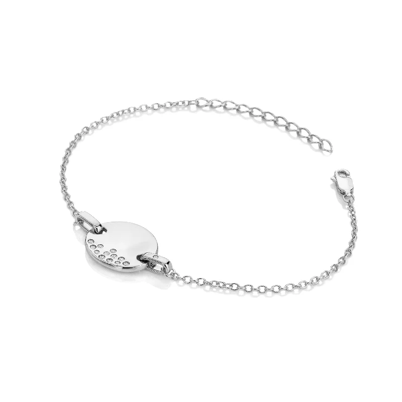 bracelet with healing stones for positive energy-Sterling Silver Illuminate Bracelet DL697