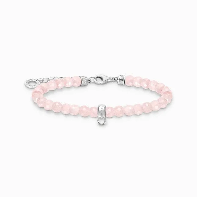 silver bracelet with lotus flower charm for women-Charm Club Pink Pearls Bracelet A2097-034-9