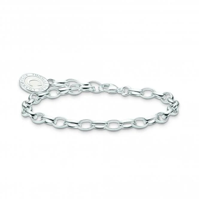 silver bracelet with butterfly and flower charm-Charmista Silver Cold Enamel Bracelet X0287-007-21