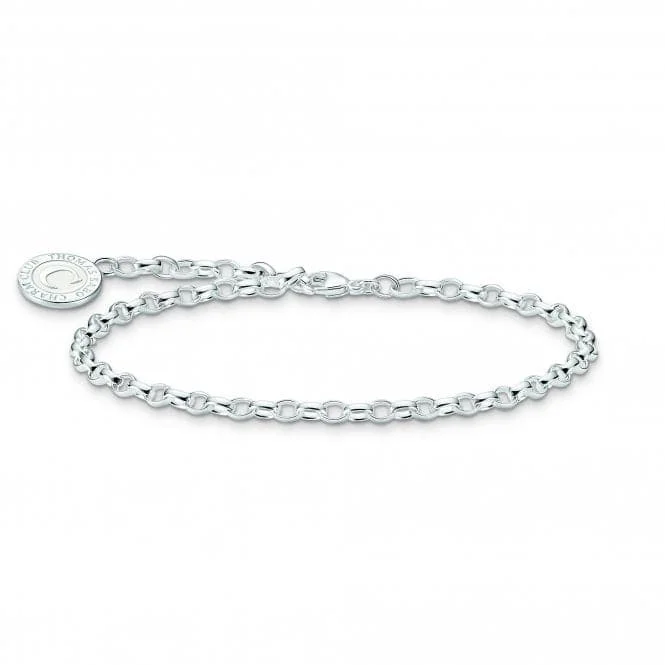 silver bracelet with zodiac sign charm for him-Charmista Silver Cold Enamel Bracelet X2088-007-21