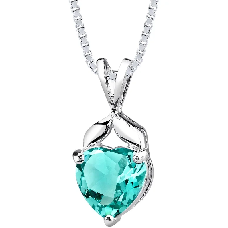 elegant crystal pendant necklace -2.25 ct Tourmaline Pendant in Sterling Silver