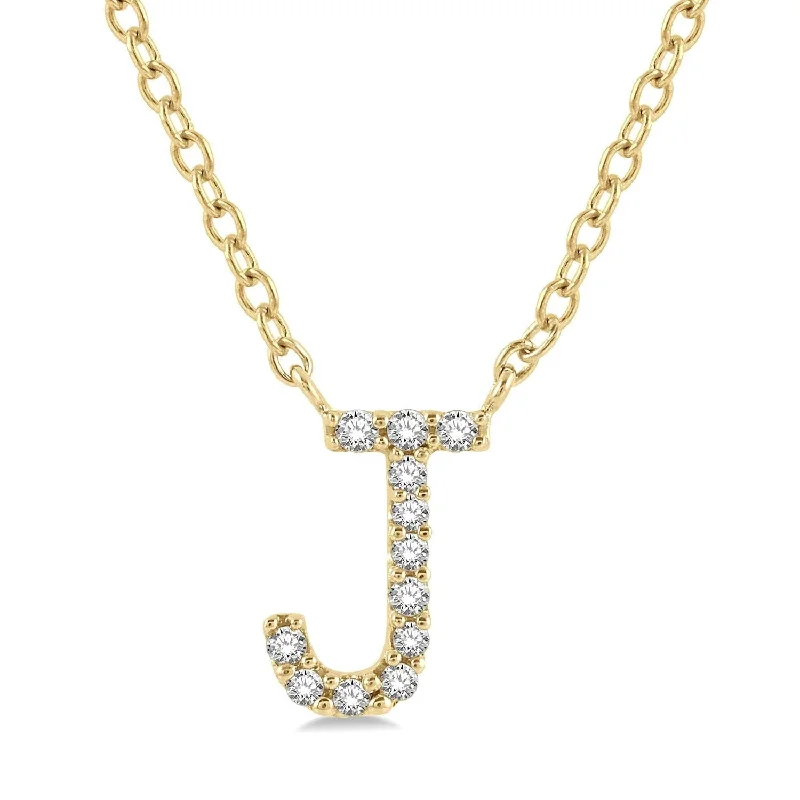 dainty silver infinity necklace pendant -Diamond 'J' Necklace