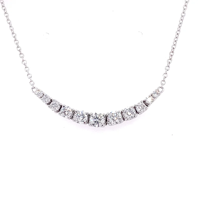 silver pendant necklace with charm -Diamond Necklace