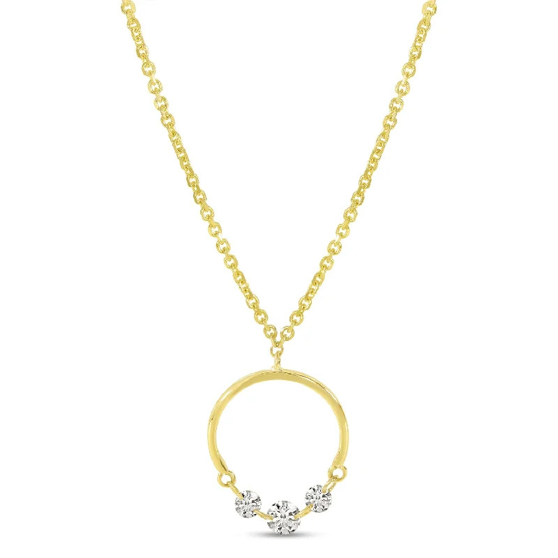 gold chain necklace with pendant -Diamond Necklace