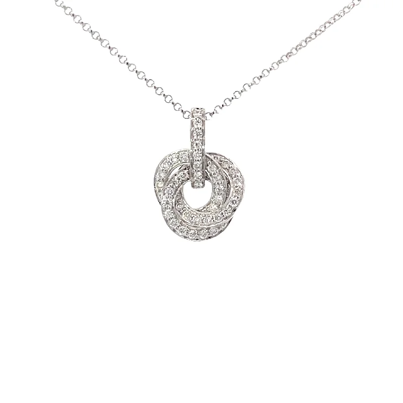 sterling silver pendant with initials -Diamond Necklace