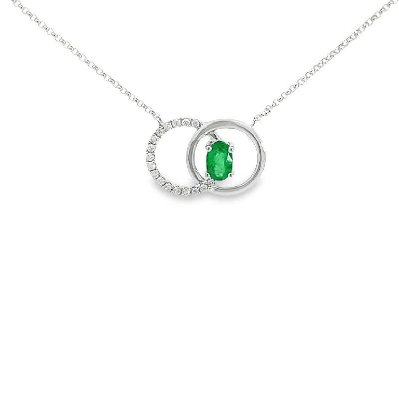 elegant crystal pendant necklace -Emerald Necklace