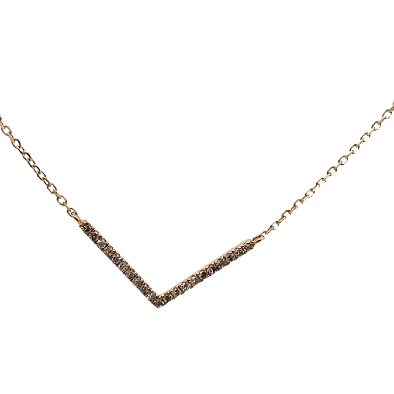 long gold bar pendant necklace -Petite Diamond Necklace