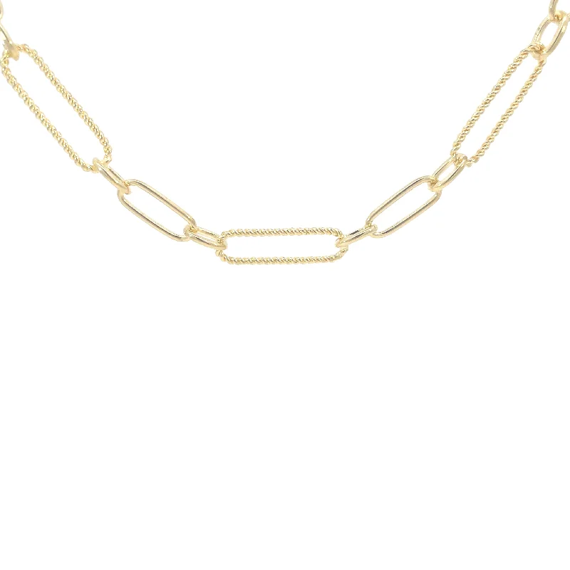 crystal star pendant necklace silver -Yellow Gold Heavy Oval Link Chain