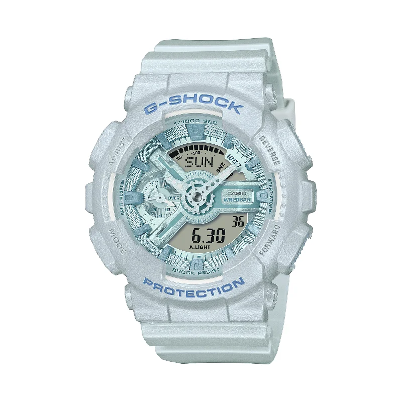 watches for women with sleek designs and adjustable metal straps -Casio G-SHOCK Resin Analogue Digital Watch GMAS110ST-2