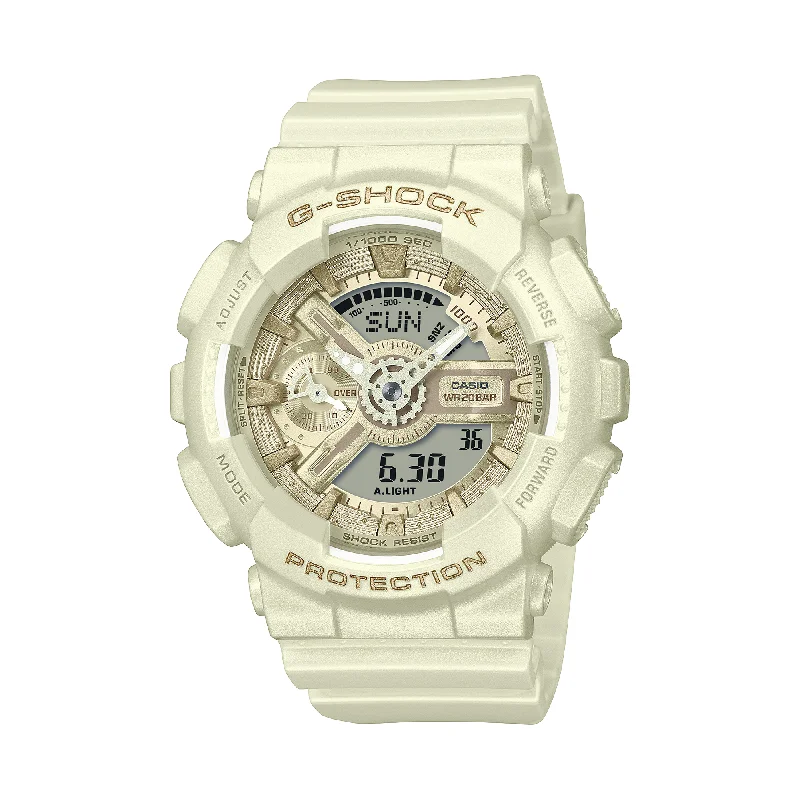 men's watches with modern technology and classic designs -Casio G-SHOCK Resin Analogue Digital Watch GMAS110ST-7