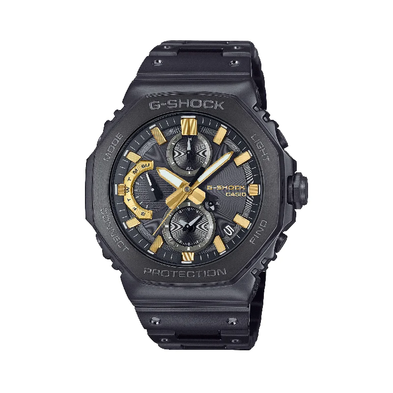 high-tech watches for men with advanced GPS and heart rate sensors -Casio G-SHOCK Black PVD Solar Watch GMCB2100ZE