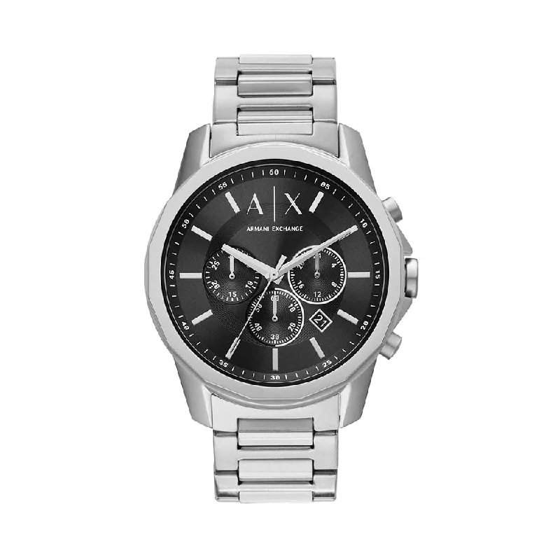 waterproof sport watches for women with tracking for multiple activities -Armani Exchange Analog Black Dial Men's Watch-AX1720