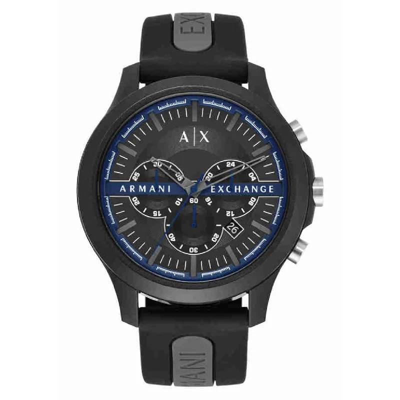 smartwatches for men with health, fitness, and wellness tracking -Armani Exchange Chronograph Black Dial Women 46mm