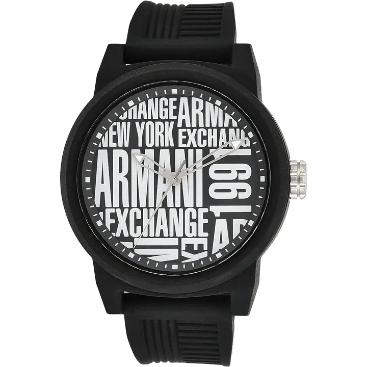 watches for men with sleek, durable rubber bands and unique faces -Armani Exchange AX1443 Men Watch