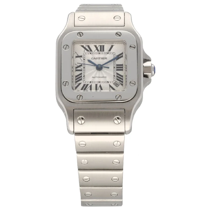 watches for women with minimalist dials and adjustable bands -Cartier Santos Galbee W20054D6 24mm Stainless Steel Watch