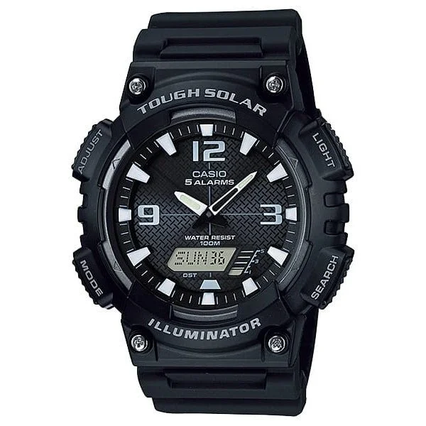 solar-powered watches for men with rugged designs and high water resistance -AQS810W-1A