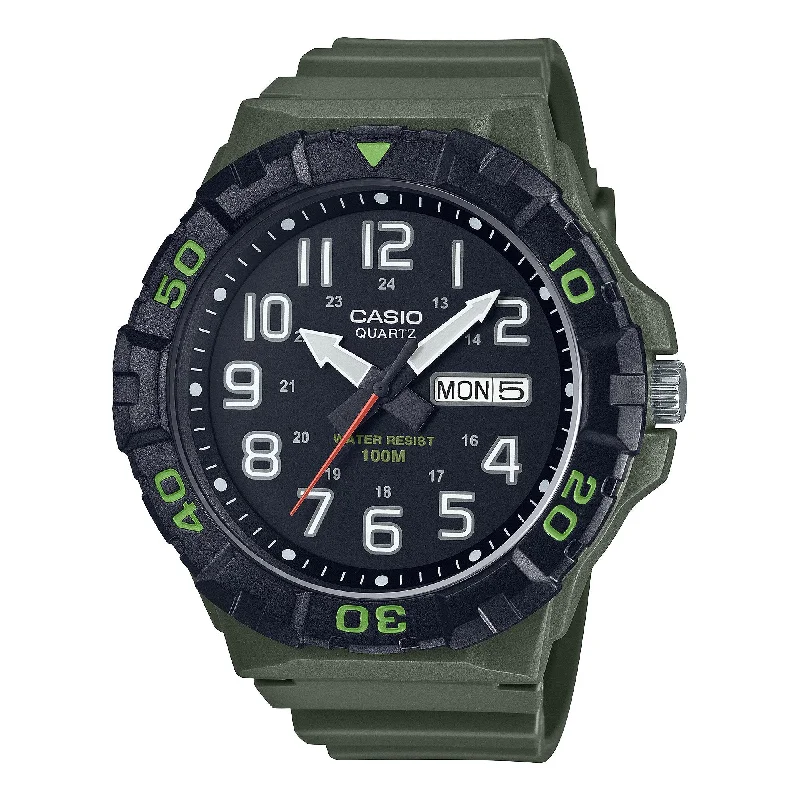 men's watches with large faces and multi-function digital features -MRW210H-3A