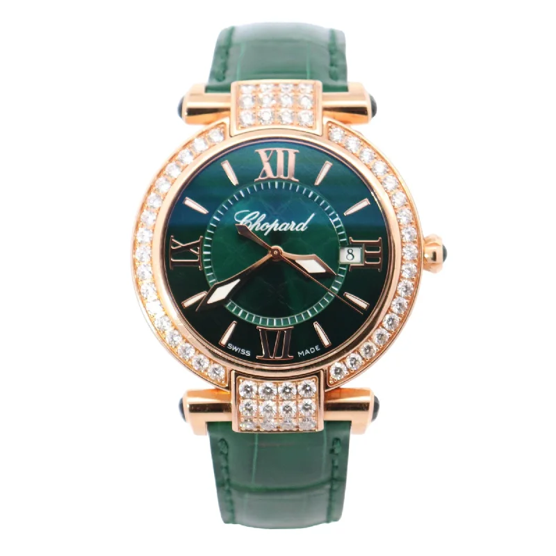 women’s watches with oversized faces and slim metal bands -Chopard Imperiale 36mm Green Dial Ref# 384221-5013