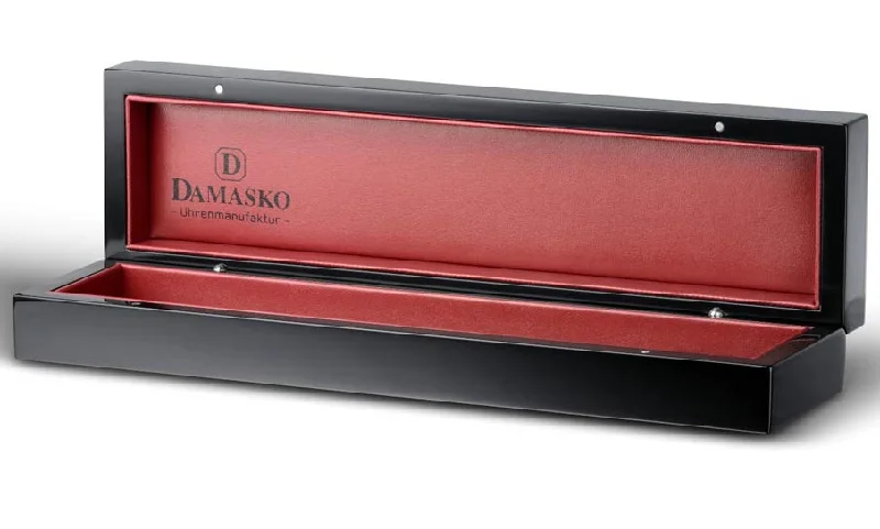 luxury watches for men with silver and gold plated finishes -Damasko Watch Box Oblong Black