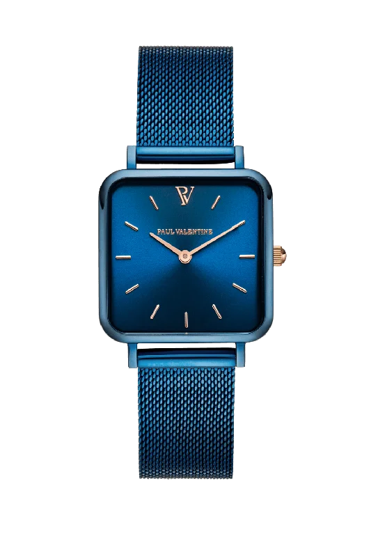 best men’s watches with automatic movement and luxury finishes -Glossyedge Blue Mesh 