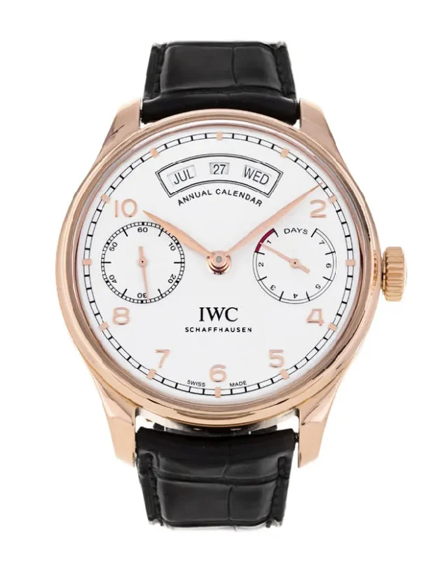 affordable men’s watches with modern designs and silicone straps -IWC Portugieser Annual Calendar Mens Watch