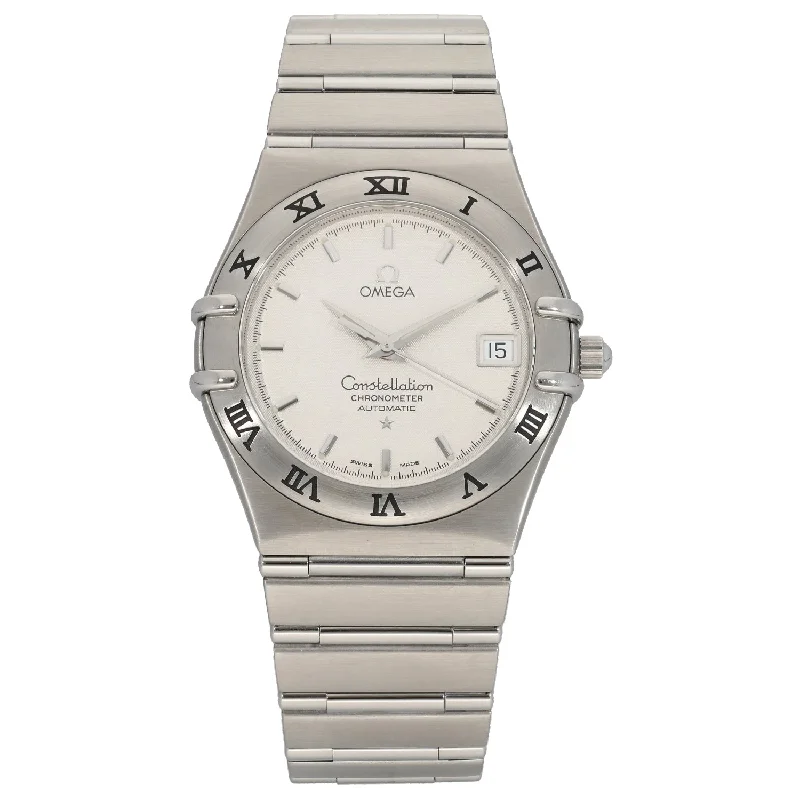 men's watches with interchangeable leather and metal bands -Omega Constellation 1502.30.00 35.5mm Stainless Steel Watch