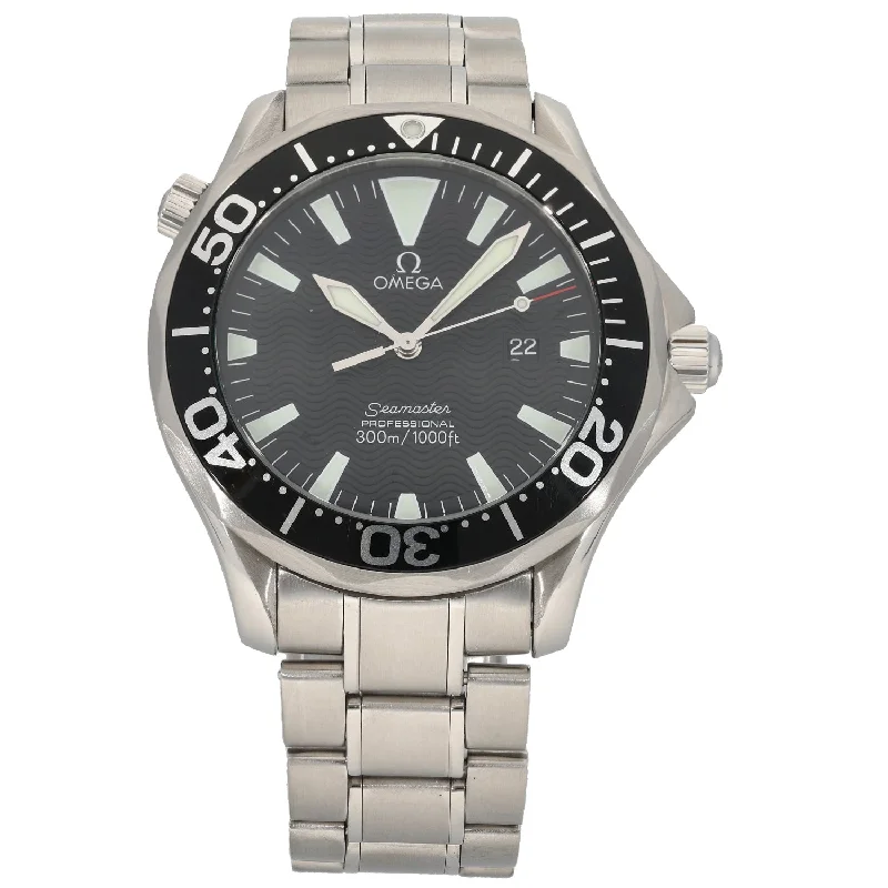 men’s watches with classic designs and adjustable straps -Omega Seamaster 41mm Stainless Steel Watch