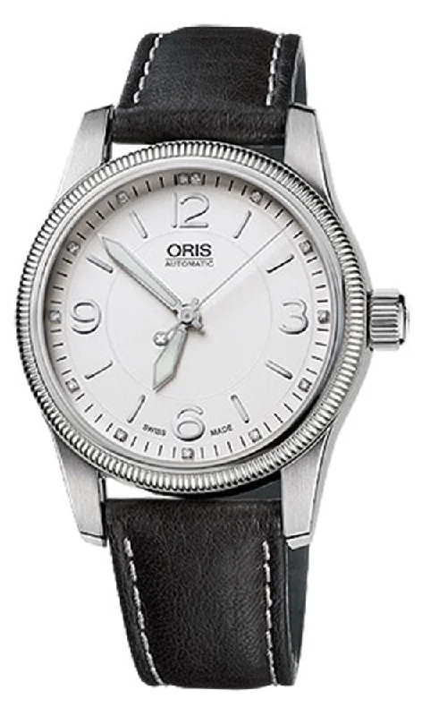 women's watches with lightweight design and vibrant colors -Oris Swiss Hunter Team Automatic Stainless Steel Mens Watch White Dial 733-7649-4091-LS