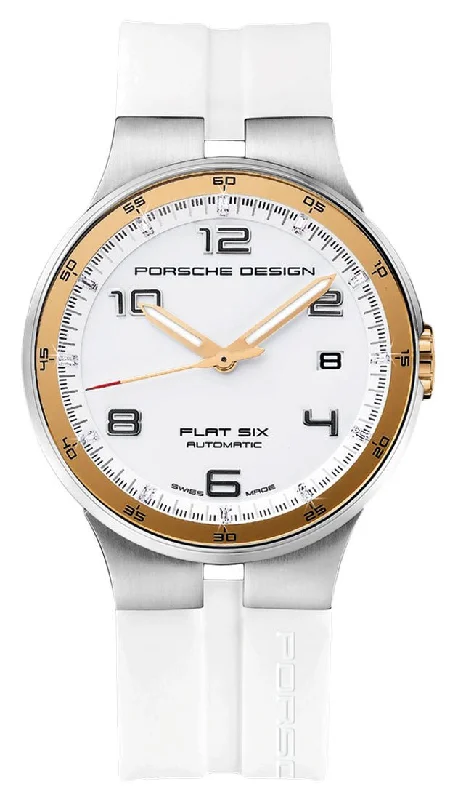 best watches for men with advanced features and sleek designs -Porsche Design Flat Six Automatic Stainless Steel Mens White Watch Calendar 6351.47.64.1256