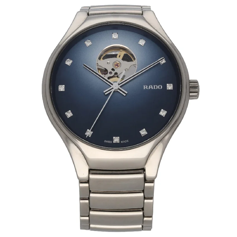 stylish men's watches with rubber and stainless steel band combinations -Rado True Secret 734.6108.3 40mm Ceramic Watch