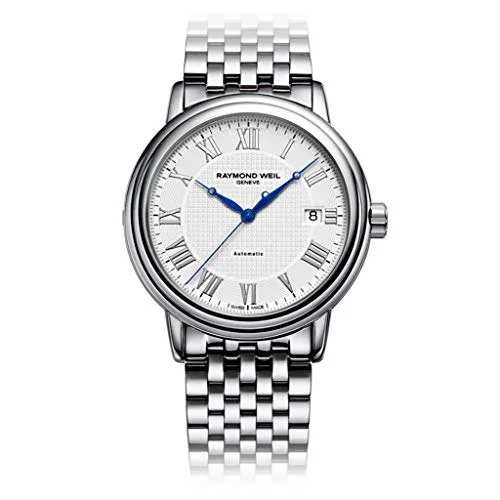 high-tech smartwatches for women with customizable features and health apps -Raymond Weil Maestro Men's Automatic Stainless Steel Watch - 2837-ST-00308