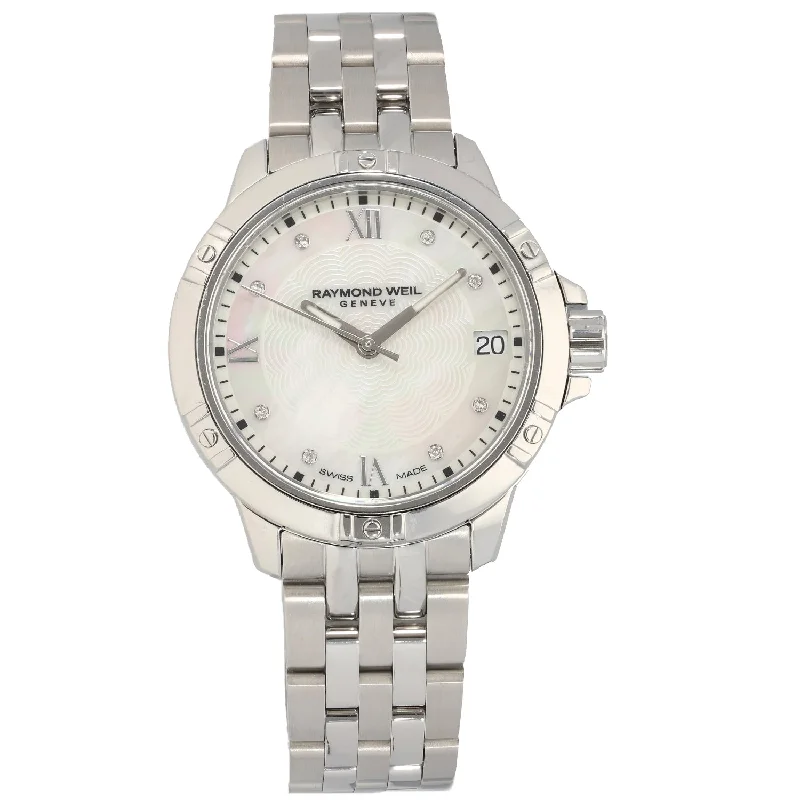 elegant watches for women with diamond-studded bezels and gold accents -Raymond Weil Tango 9560 30mm Stainless Steel Watch