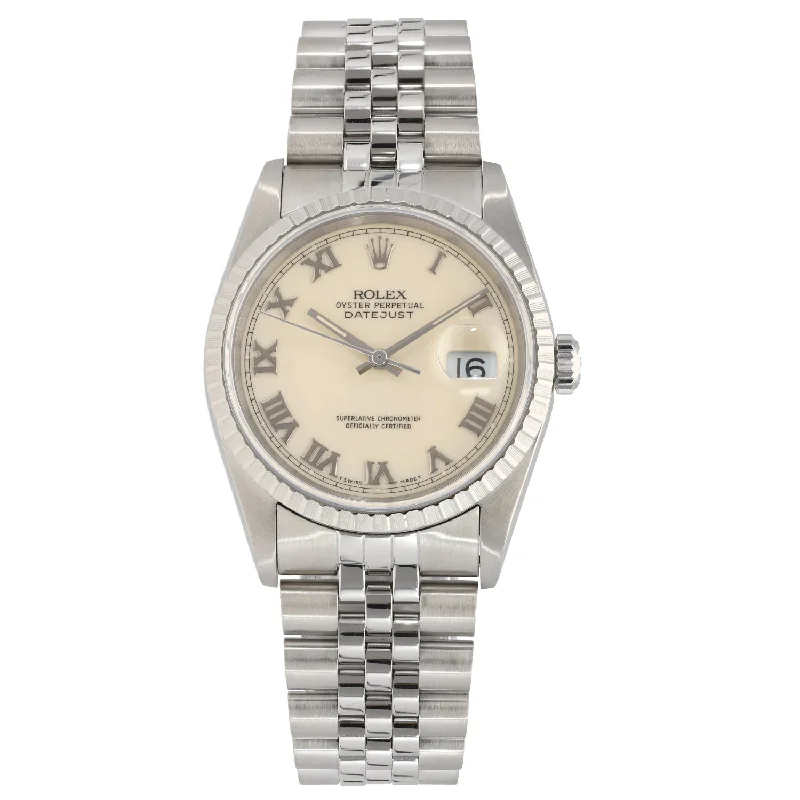 luxury watches for men with sapphire glass and high-end materials -Rolex Datejust 16220 36mm Stainless Steel Watch