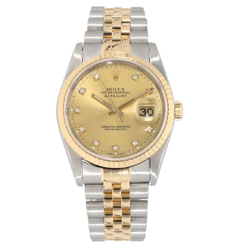 sport watches for women with customizable tracking options -Rolex Datejust 16233 36mm Bi-Colour Watch