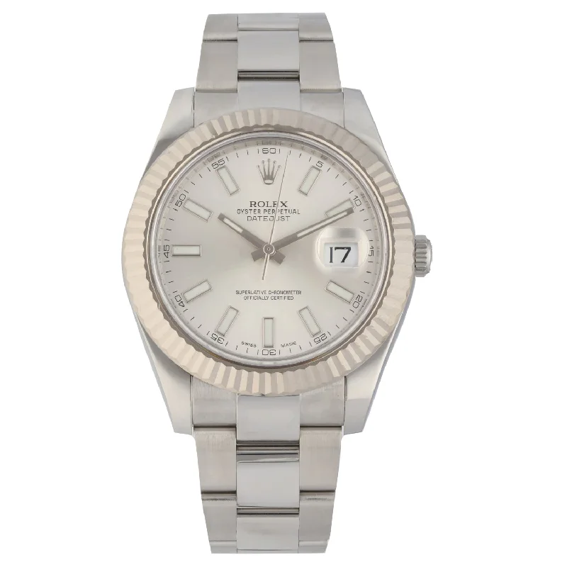 high-tech men's watches with advanced fitness tracking and alerts -Rolex Datejust II 116334 41mm Stainless Steel Watch