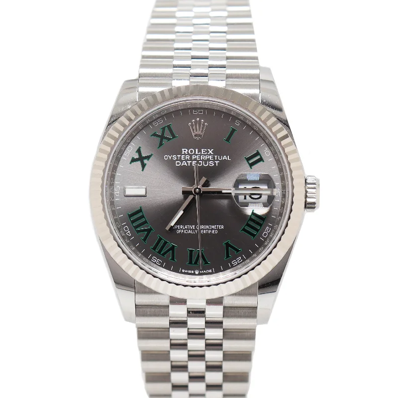 luxury watches for men with sapphire glass and high-end materials -Rolex Datejust Stainless Steel 36mm Wimbledon Dial Watch Reference# 126234