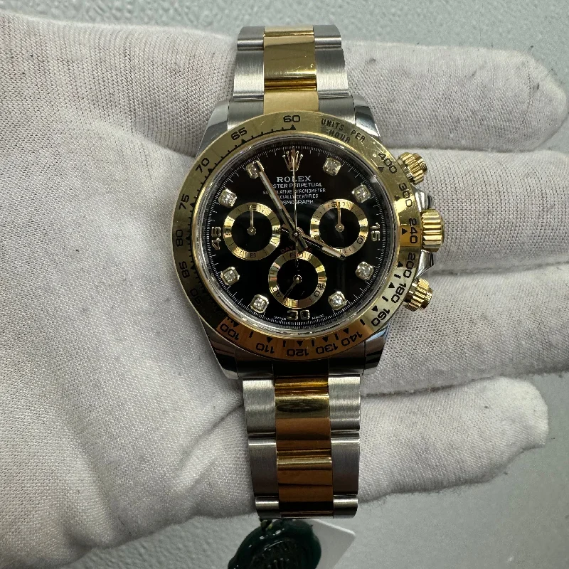 men's watches with durable rubber bands and advanced tracking features -Rolex Daytona 40mm Black Dial Ref# 116503