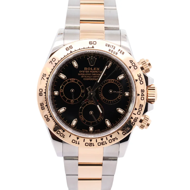 watches for men with bold designs and interchangeable straps -Rolex Daytona 40mm Black Dial Watch Reference# 116503